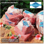 Beef KNUCKLE frozen daging rendang Australia OAKEY whole cut +/- 6kg (price/kg)